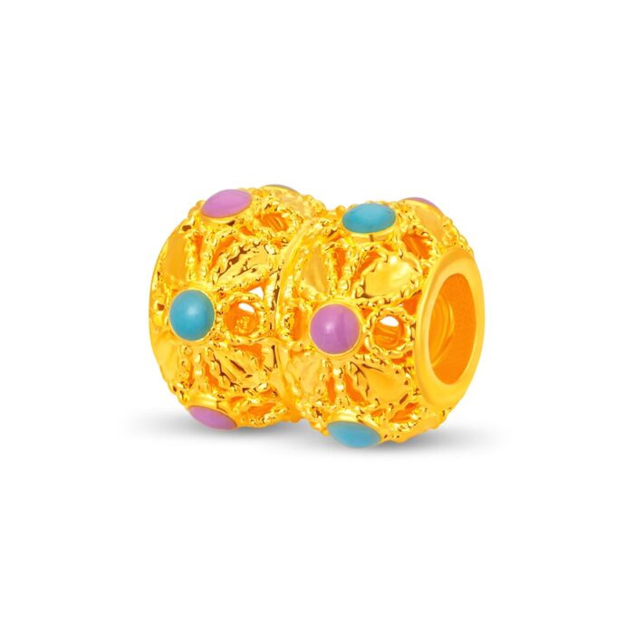 Celestial Bloom 999 Gold Charm